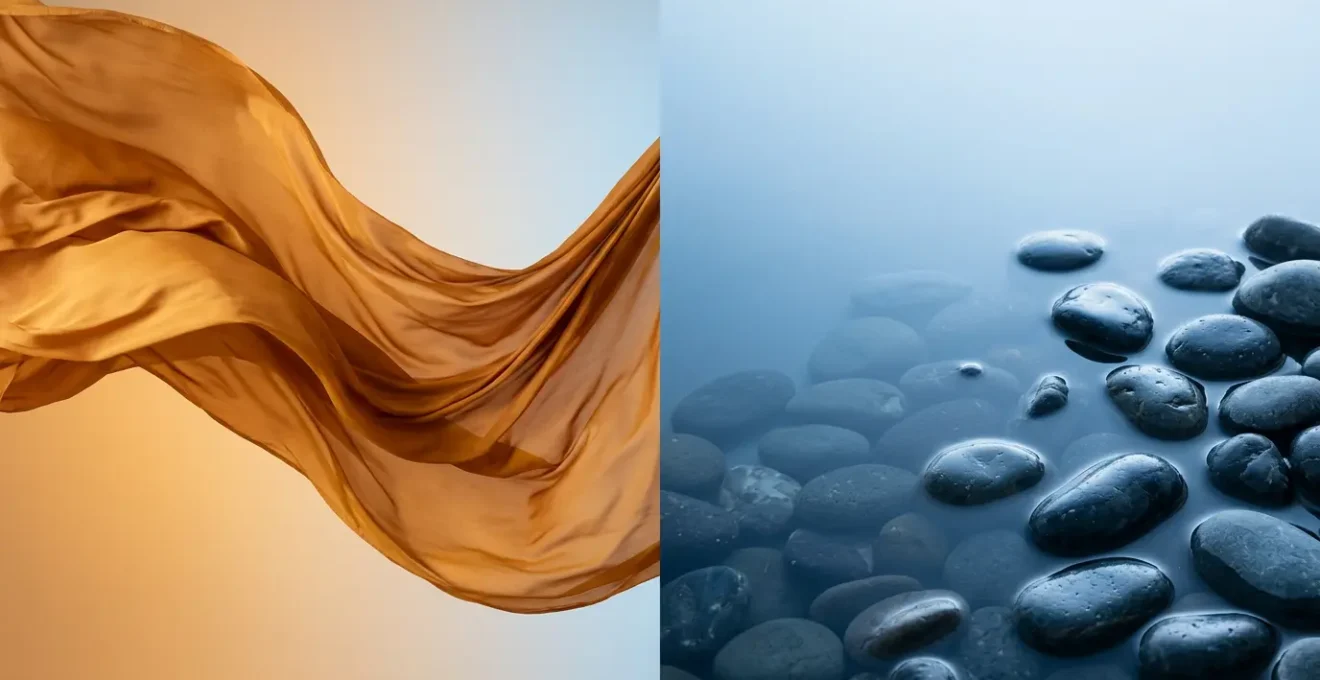 Comparación visual entre práctica dinámica de Vinyasa y poses estáticas de Yin yoga